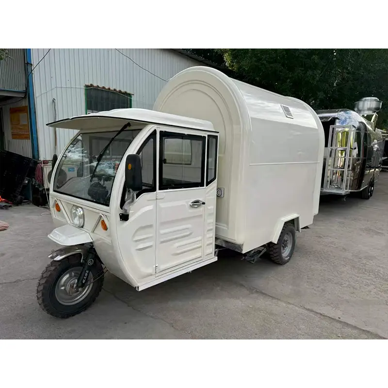 Carrello portavivande mobile elettrico a tre ruote