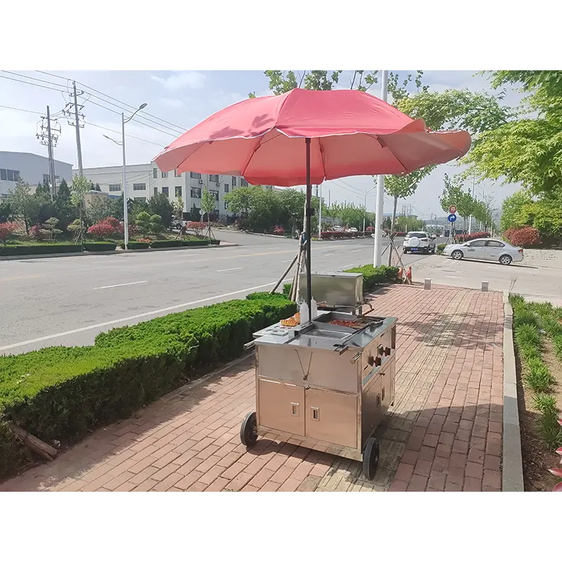 Carrello a spinta per ombrelli Hot Dog