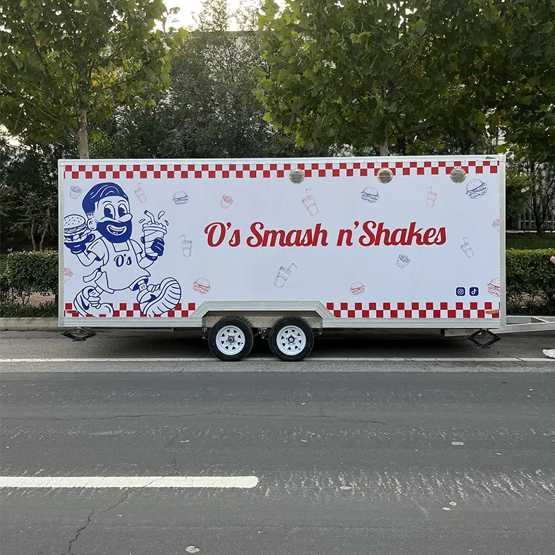 Rimorchio mobile per cucine di panetteria e fast food